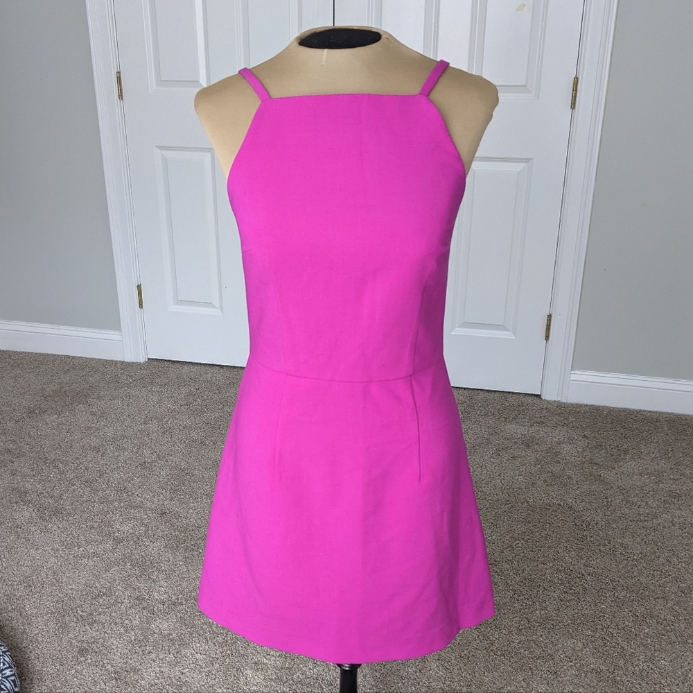 Fuschia French Connection Whisper Light Dress